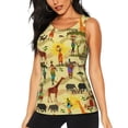 thumbnail image 1 of Balery Ethnic African Camiseta sin mangas estampada ligera para mujer, tops de entrenamiento sin mangas, camisetas de yoga transpirables de secado rápido.-Large, 1 of 7