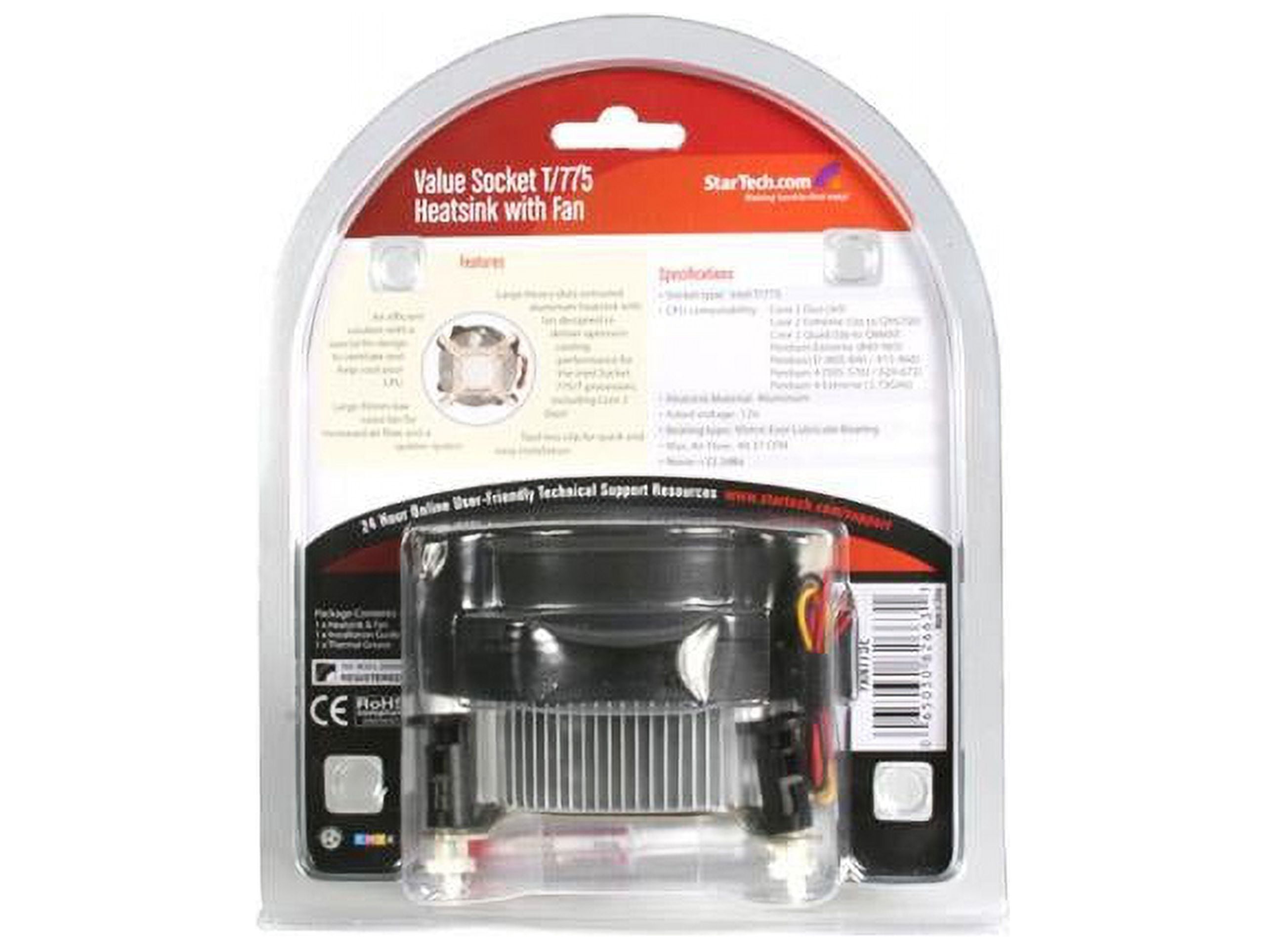 StarTech.com 95mm Socket T 775 CPU Cooler Fan with Heatsink Cooling FAN775E (Black)