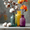 Cotton, variant on Cotton Flowers in Glass Jars Canvas Print, Abstract Floral Cotton Wall Art, Minimalist Elegant Interior Decor