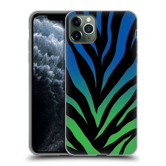 Head Case Designs Officially Licensed Grace Illustration Animal Prints Ombré Zebra Soft Gel Case Compatible with Apple iPhone 11 Pro Max