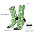 thumbnail image 4 of Pofeuu Cartoon Panda And Leaf 1 Print Crew Socks, Adult Running Hiking Socks for Youth and Adult, 4 of 6