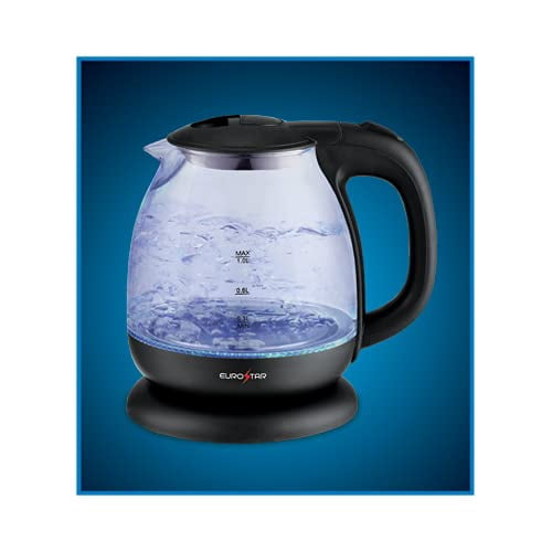 EUROSTAR EKG100BK 1.0L Glass Electric Kettle, Black