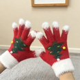 thumbnail image 1 of HSQJHJF Snowflake Christmas Tree Gloves For Winter Touchable Screen With Thick Velvet For Warmth, 1 of 6