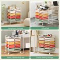 thumbnail image 2 of 12-Drawer Utility Rolling Cart with Metal Tabletop, Drawer Organizer with Wheels, Scrapbook Paper Office School Organizer,Macaron, 2 of 8