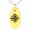 Gold, variant on Stainless Steel Aztec Unity Rune Engraved Small Oval Charm Pendant Necklace