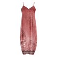 thumbnail image 5 of Robes Maxi pour Femmes Été Robe à Bretelles Spaghetti Grande Taille Décontractée Ample Plage Boho Robe d'Été avec Poches, 5 of 5