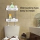 thumbnail image 5 of Estante de almacenamiento para baño multifuncional de doble capa, estante para inodoro montado en la pared, color blanco, 5 of 8