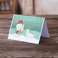 thumbnail image 2 of Wheaten Scottish Terrier Snowman Christmas Greeting Cards and Envelopes Pack of 8, 2 of 2