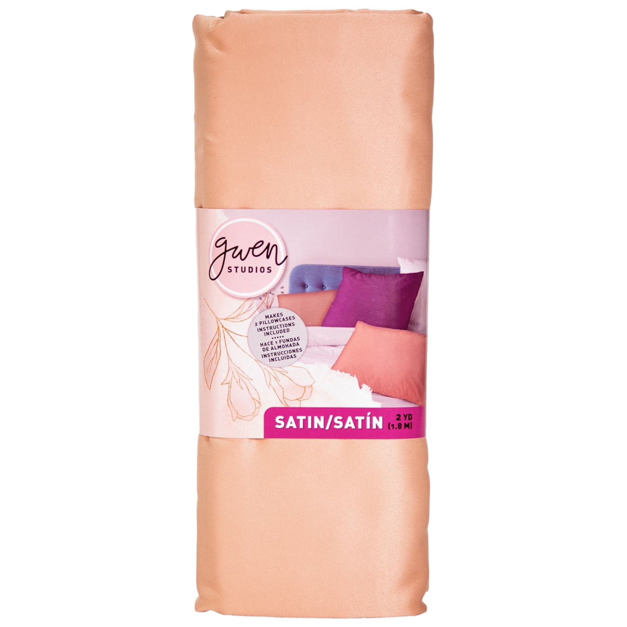 59" x 6' Satin Precut Sewing & Craft Fabric, Rose by Gwen Studios