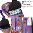 thumbnail image 4 of Sling Backpack,Purple Halloween Pumpkins with Boo Crossbody Bag with Water Bottle Holder,Waterproof Sling Bag for Men/Women with Chest Phone Holder for Hiking,Travel, 4 of 6