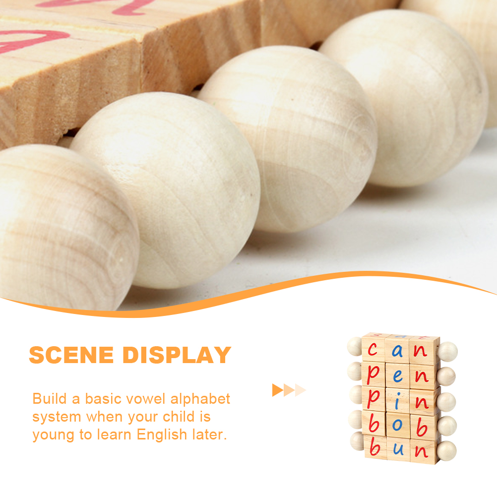 Letters building block 1 Set Rotatable Spelling Block Alphabet Words