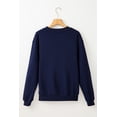 thumbnail image 5 of Warm and Stylish: Navy Blue Fleece-Lined Sweatshirt with Drop Shoulder Design, 5 of 11