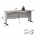 thumbnail image 3 of Studio A 72W Desk with Drawers and Storage in Platinum Gray - Engineered Wood, 3 of 7
