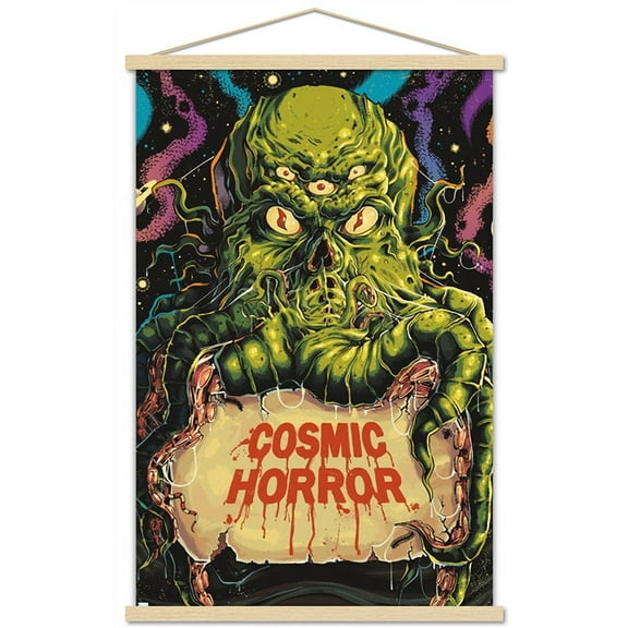 Cthulhu Monster - Classic Horror Wall Poster with Magnetic Frame, 22.375" x 34"
