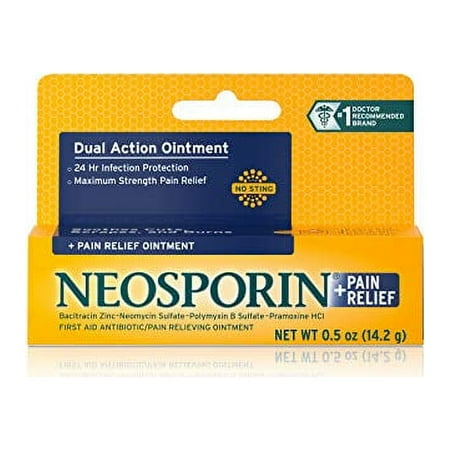 Neosporin + Pain Relief Ointment 0.50 oz (Pack of 3)