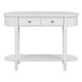 thumbnail image 5 of Tcbosik Console Table with Storage for Entryway, 2-Tier Behind Couch Table with Open Shelf, Entryway Table with 2 Drawers for Small Space, Living Room, Hallway, Antique White, 5 of 10
