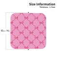 thumbnail image 2 of Honeii Red ribbons Print Leather Coaster Set of 4, Ideal for Safeguarding Your Furniture from Drinks Spills and Effortless cleanup-Square, 2 of 6