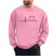thumbnail image 2 of Amzcrzy Sudadera Para Hombre, Con Estampado De Corazones, Informal, De Manga Larga Y Cuello Redondo, Con Capucha, Color Rosa, 3Xl, 2 of 6