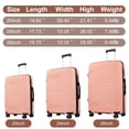 thumbnail image 5 of NiceTravel 3 Piece Luggage Set, Hardshell Suitcase Set with Spinner Wheels TSA Lock Carry on and Checked Luggage, Pink, 5 of 6