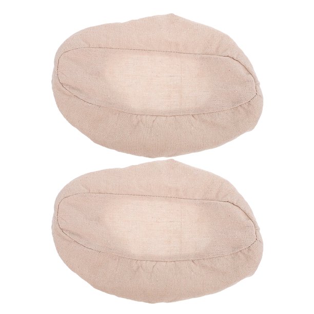 BRIGHTFUFU 2 piezas de cestas de fermentación de pan con forro de tela de ratán natural, cestas de masa madre para hornear, forro de tela, suministros para hornear pan, beige