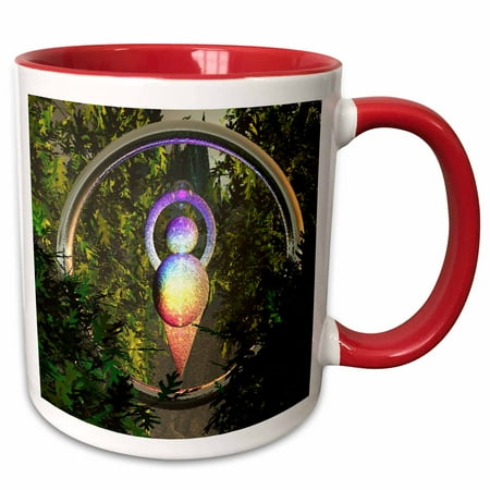 3drose, Symbol Representing the Chakras, 15oz Two-tone Red Mug