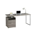thumbnail image 1 of Monarch Specialties Computer Desk, Home Office, Laptop, Left, Right Set-up, Storage Drawers, 60"l, Work, Metal, Laminate, Brown, Grey, Contemporary, Modern, 1 of 2