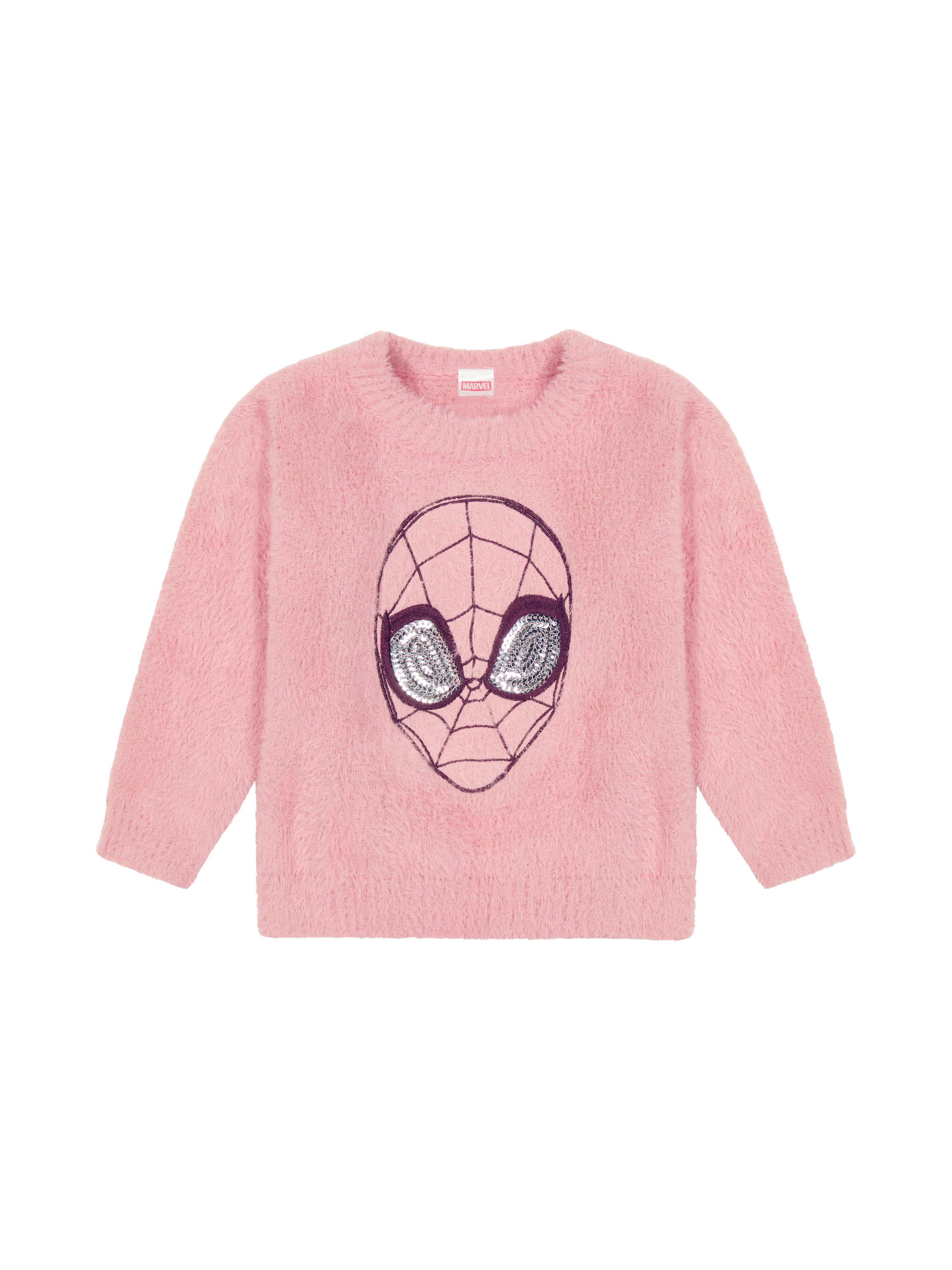 Spiderman Toddler Girls Lurex Mohair Sweater, Sizes 12 Months - 5T