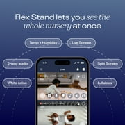 Nanit Pro Baby Monitor and Flex Stand, Provides 130° View, Portable