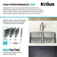 thumbnail image 6 of KRAUS Dex 33” Undermount 16 Gauge Stainless Steel Double Bowl Kitchen Sink, 6 of 8