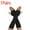 Black, variant on INSPIRE CHIC Woman Elastic Fingerless Elbow Length Arm Hand Warmers Gloves 1 Pairs Black One Size