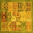 thumbnail image 1 of Ahgly Company Indoor Square Abstract Yellow Modern Area Rugs, 8' Square, 1 of 4