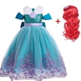 thumbnail image 1 of Disfraz de princesa para niñas, disfraz de sirena pequeña, vestido de fiesta de carnaval, vestido de baile de Halloween, 4-10 años Fivean unisex, 1 of 2