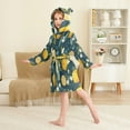 thumbnail image 4 of FORMRS Niños Bathrobe Unisex Hooded Robe Soft Plush Pajamas Sleepwear, Size 2-3T, Green Lemons, 4 of 7