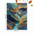 thumbnail image 3 of Blue Marble Alcohol Ink Abstract Canvas Modern Living Bedroom Office Wall Art, 3 of 8
