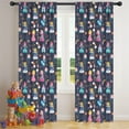 thumbnail image 5 of Blackout Kids Curtains,Dark Blue Little Princess Pattern Childrens Insulated Curtains Set Of 2,Bedroom Essentials,Toddler Room Decor 42"x84", 5 of 5