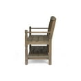 thumbnail image 5 of Noble House Zoriah Rustic Acacia Wood Bench with Shelf, Gray, 5 of 12