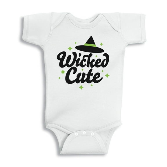 Wicked Cute Baby Onesie Infant One Piece Bodysuit White Newborn