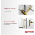 thumbnail image 4 of UKS04-50-55 Inch x 80 Inch Sliding Frameless Shower Door, 3/8" Tempered Glass with Easy-Cleaning Coating, Stainless Steel Rollers & SGCC-Certified Stability, 4 of 7