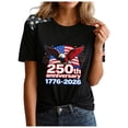 thumbnail image 6 of idosla 250 Anniversary USA Shirt Women 250th Anniversary USA Shirt Patriotic American Flag Eagle Tops 1776-2026 Tshirt Gifts (Red, 4XL), 6 of 6