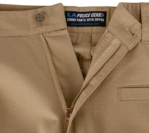 Black Elastic WB YKK Zipper LA Police Gear Men's Urban Ops Tactical Cargo Pants 