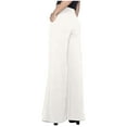 thumbnail image 7 of pstuiky Flare Pants, Women Print High Elastic Waist Flared Wide Leg Long Pants Classic Fit Stylish Slim Lounge Wear Trousers for Women Gift for Women Hot Prices White M, 7 of 7
