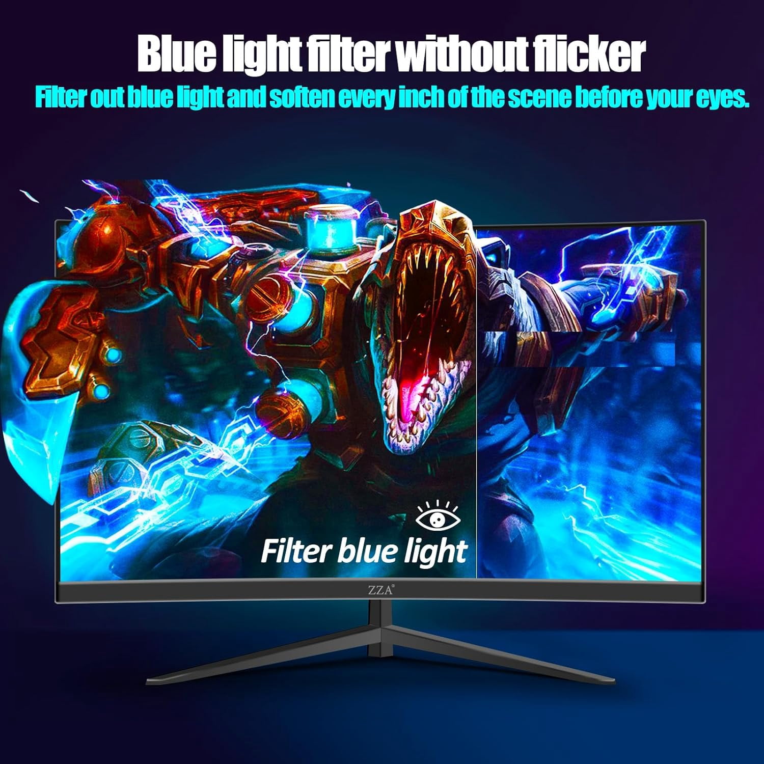 ZZA 32" Curved Gaming Monitor 240Hz FHD 1080p Ultra Slim PC Monitor with HDMI, DP, USB & Headphone Ports – High Refresh Rate Wide Angle Immersive Screen for Desktop Gaming