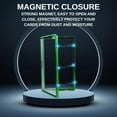 thumbnail image 4 of Magnetic Aluminum Graded PSA Slab Guard UV Resistant Glass 35PT Premium Protector Display Case For Standard PSA CGC Graded Sport Trading Cards - Aurora Green, 4 of 9