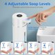 thumbnail image 4 of Dispensador de jabón automático sin contacto, 420 ml (14,2 oz) para baño y cocina, con 4 niveles de volumen, recargable por USB, antiobstrucciones, gran capacidad, color blanco, 4 of 5