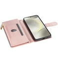 thumbnail image 5 of for Samsung Galaxy S23 Plus Wallet case with Card Holder,Phone case RFID Blocking PU Leather Flip Shockproof Cover with Hand Strap Zipper Credit Card Holder Slots for Women Men,Rosegold, 5 of 7