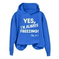 thumbnail image 3 of Hilzaten Womens Sweatshirt Long Sleeve Hooded Loosse Pullover Womens Print Sweatshirt, 3 of 7