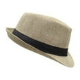 thumbnail image 2 of Wide Brim Sun Protection Hat Solid Color Boater Summer Beach Sunhat for Vacation, 2 of 6