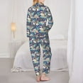 thumbnail image 3 of Pajamas for Women Set - Tropical sloth Comfy Long Sleeve Button Up Pajama Sets for Women 2 Piece, Soft Sleepwear Nightwear Pjs Lounge Sets for Women with Pockets, 3 of 6