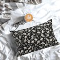 thumbnail image 6 of Vintage Flower Pillow Covers 12x20 Rustic Black Cream Floral Decor Throw Pillows Case for Couch Old Style Cute Pillowcase Outdoor Decorative Cushion Cases for Sofa Bed Decorations Set of 2, 6 of 6