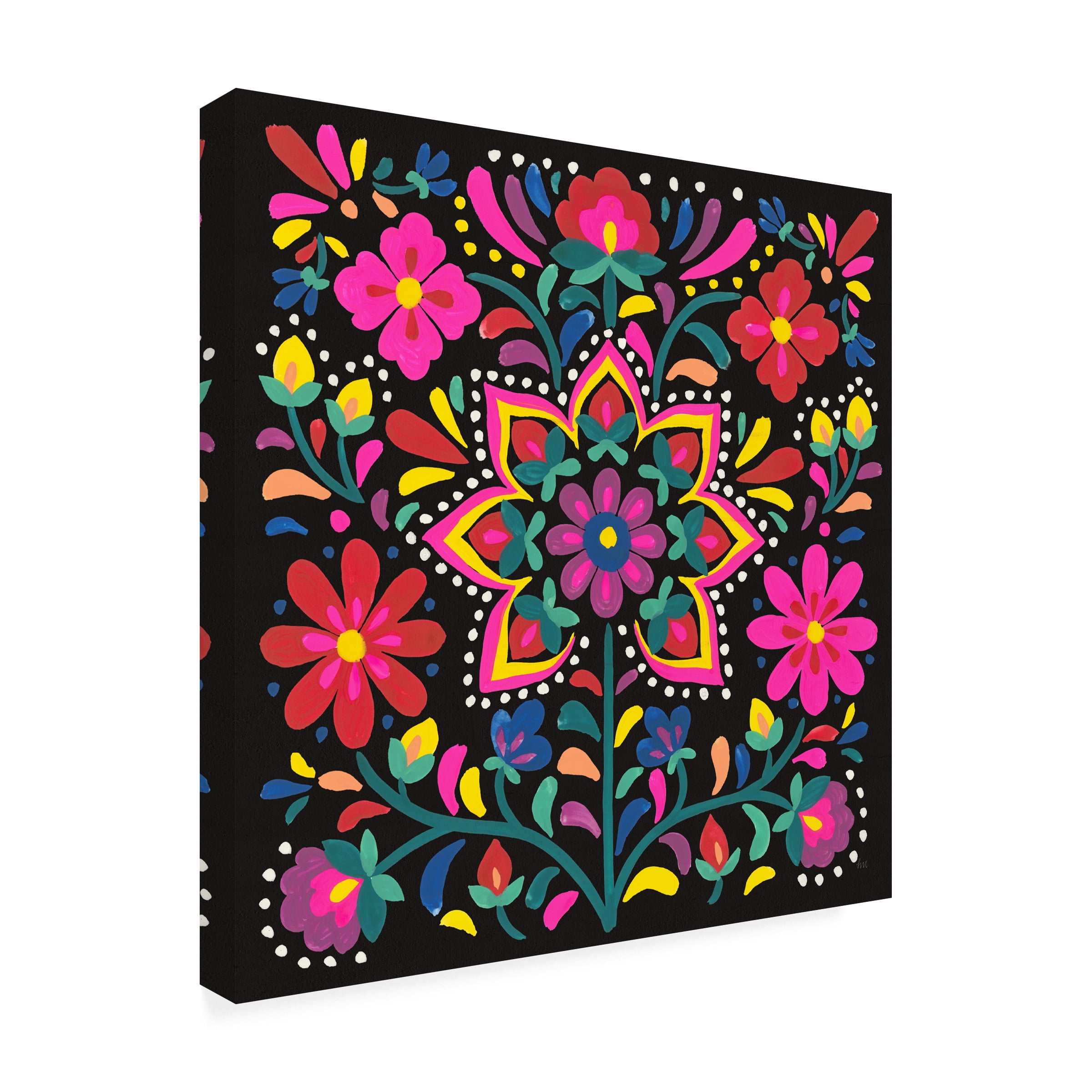 Laura Marshall 'Floral Fiesta III' Canvas Art